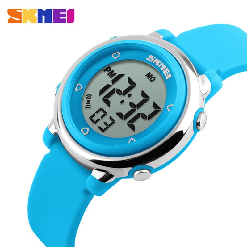 SKMEI Kinderen horloge LED Digitale Sport Relojes Mujer Jongens meisjes Kids Cartoon Jelly Waterdicht Horloges: Blue