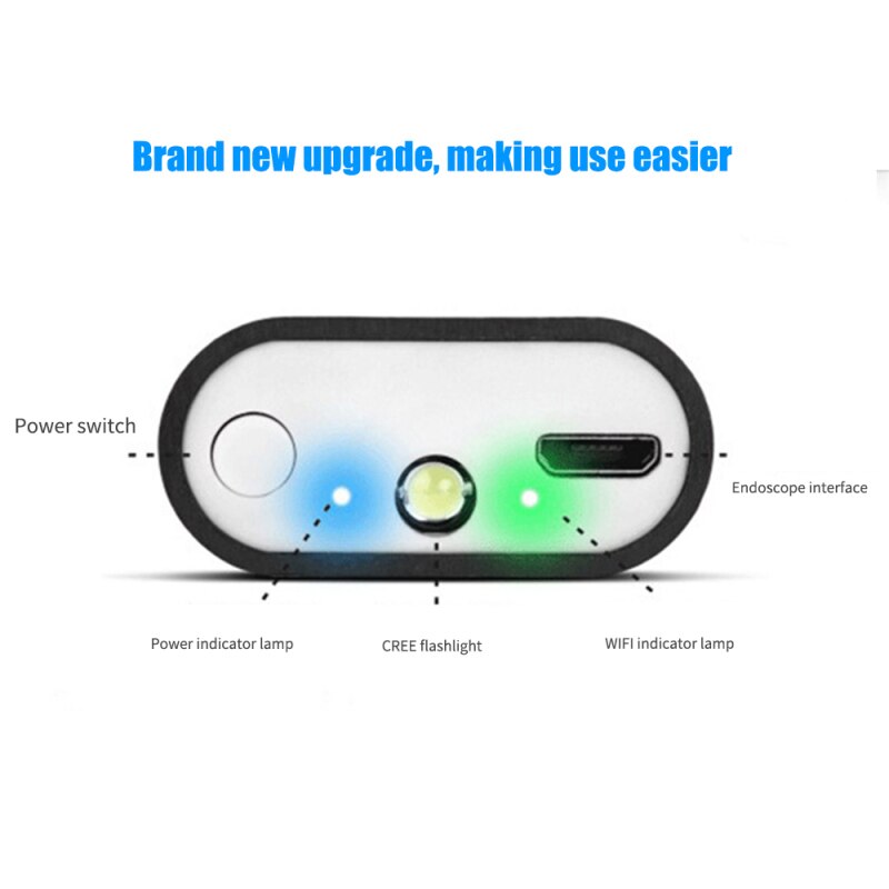 Draadloze Wifi Endoscoop Camera Waterdicht Borescope Inspectie Camera Verstelbare 6 Led IP67 Voor Iphone Android Pc App Auto Reparatie