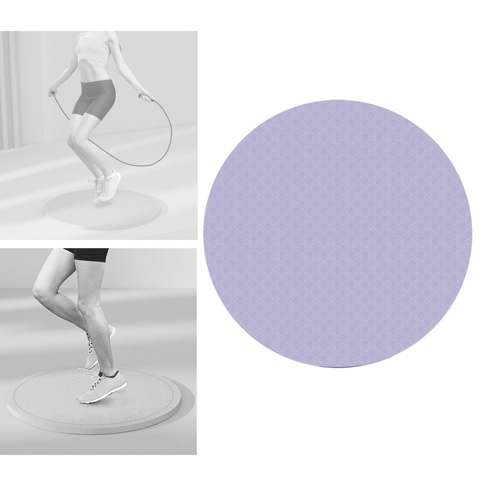 TPE Exercise Mat 23 inch Floors Protection Rope Jumping Exercise Equipment Mat Women Men: purple