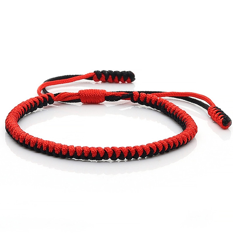 Tibetan Buddhist Adjustable Handmade Braided Bracelets & Bangles Original Knots Lucky Rope Charm Bracelet For Women Men Jewelry