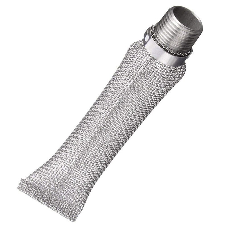 DIY Wine Beer Bottling Homebrew Bucket Barrel Plastic Spigot Tap Replacement with 12 Inch Stainless Steel Bazooka Screen