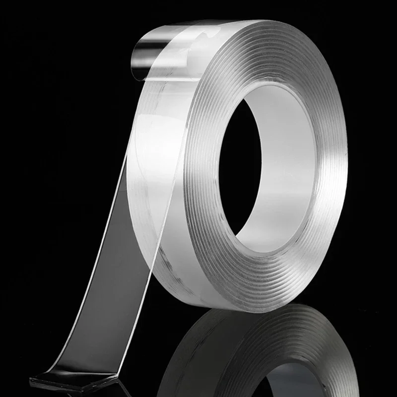 1M Transparante Dubbelzijdige Tape Herbruikbare Waterdichte Zelfklevende Nano Tape Multifunctionele Wasbare Keuken Badkamer Decoratie Tape: 10mm
