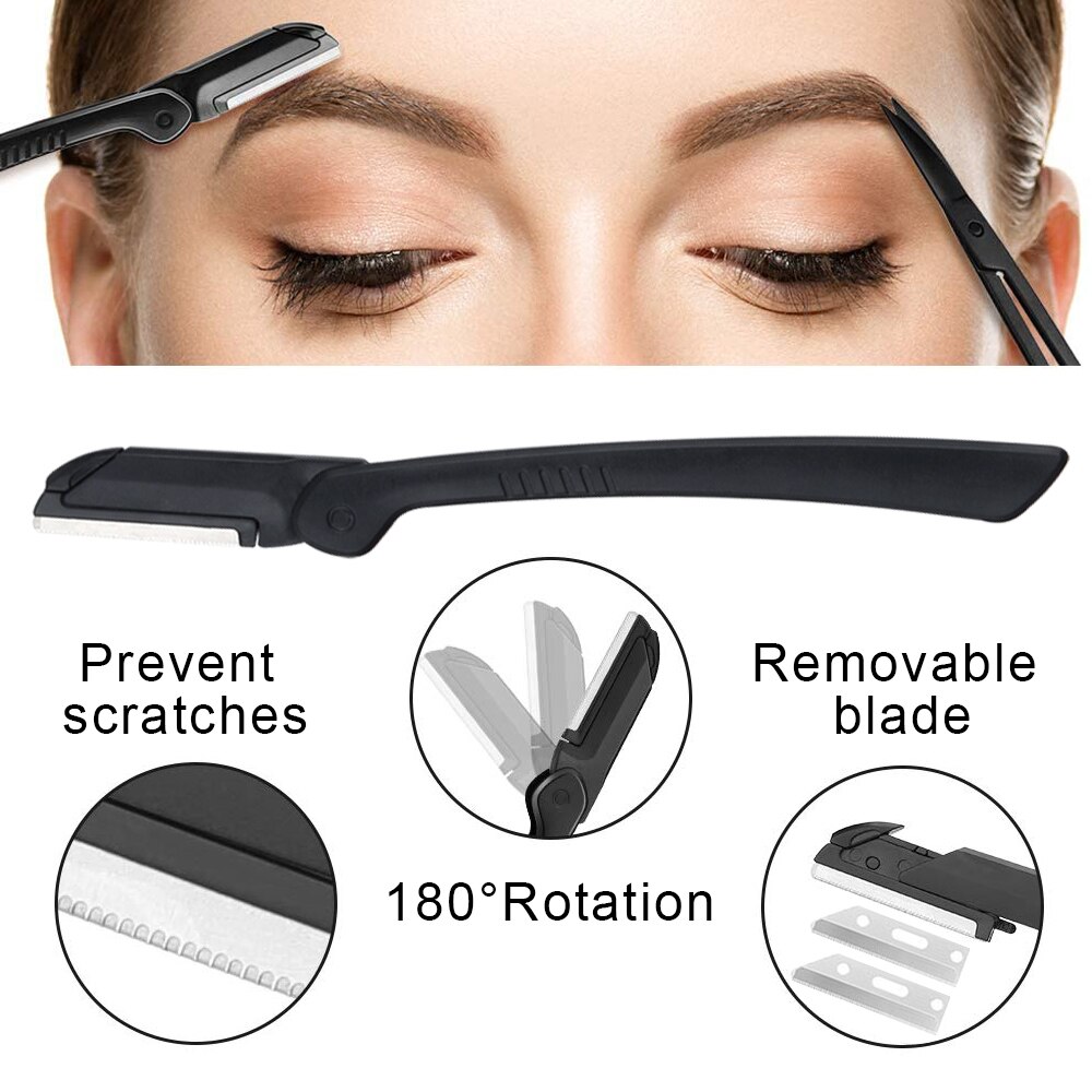 4/6/8/11Pcs Eyebrow Cutters Set Eye Brow Trimmer Scissors Face Shaver Hair Removal Razor Woman Eyebrow Shaper Makeup Tools