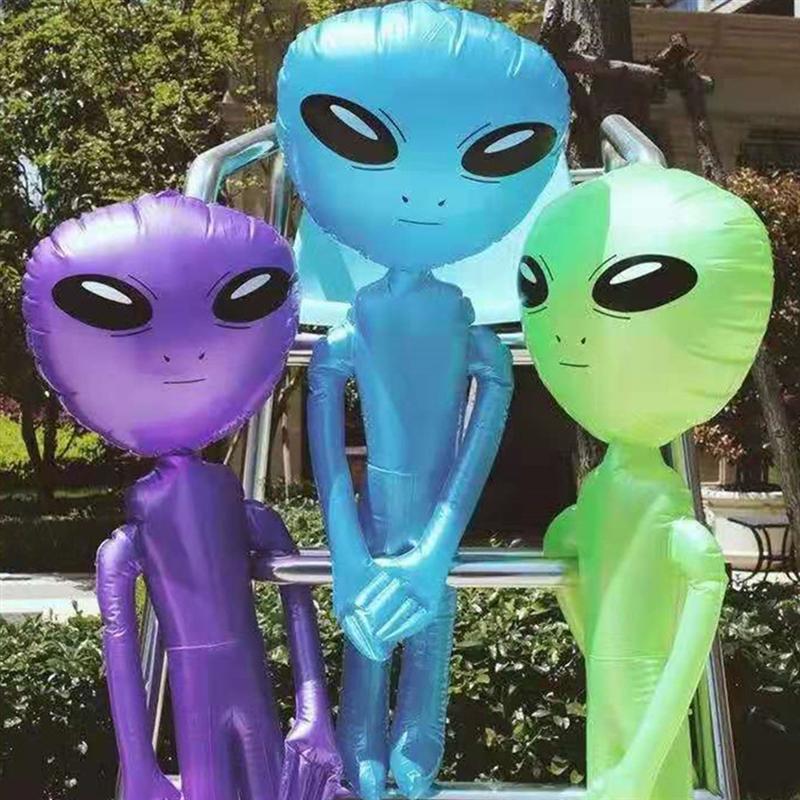 1Pc Milieubescherming Pvc Opblaasbare Alien Halloween Bar Decoraties