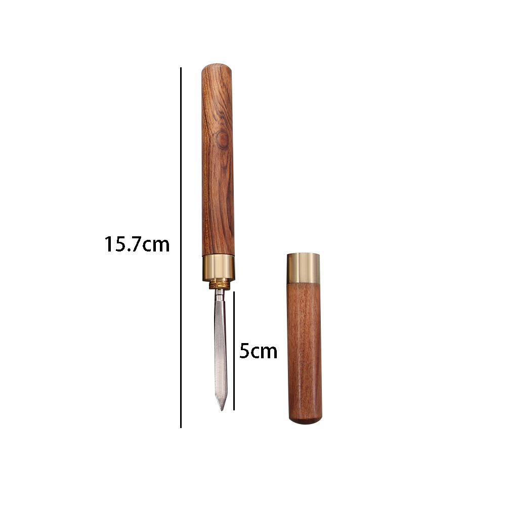 1Pcs Sandalwood Tea Knife Needle Pick With Wood Handle Puer Tea Tools Cone Needle Breaking Prying Tea Brick Tool