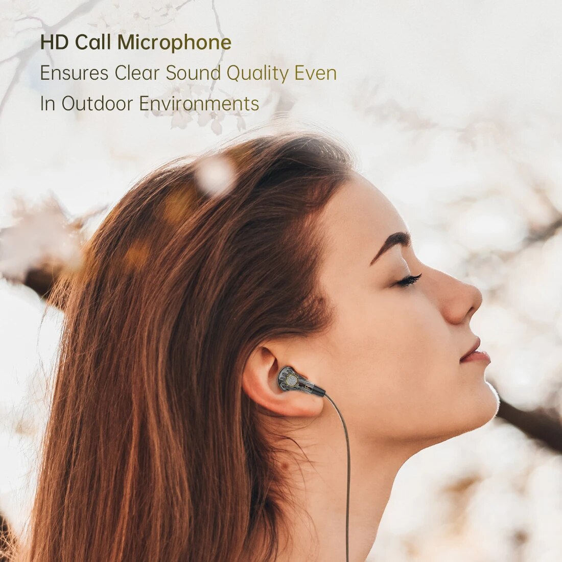 QKZ MDR Flat-Head Headphones 16MM Large Dynamic HIFI Bass Sport Earbuds Music Wired Earphones 3.5MM AUX Headset In Ear With Mic