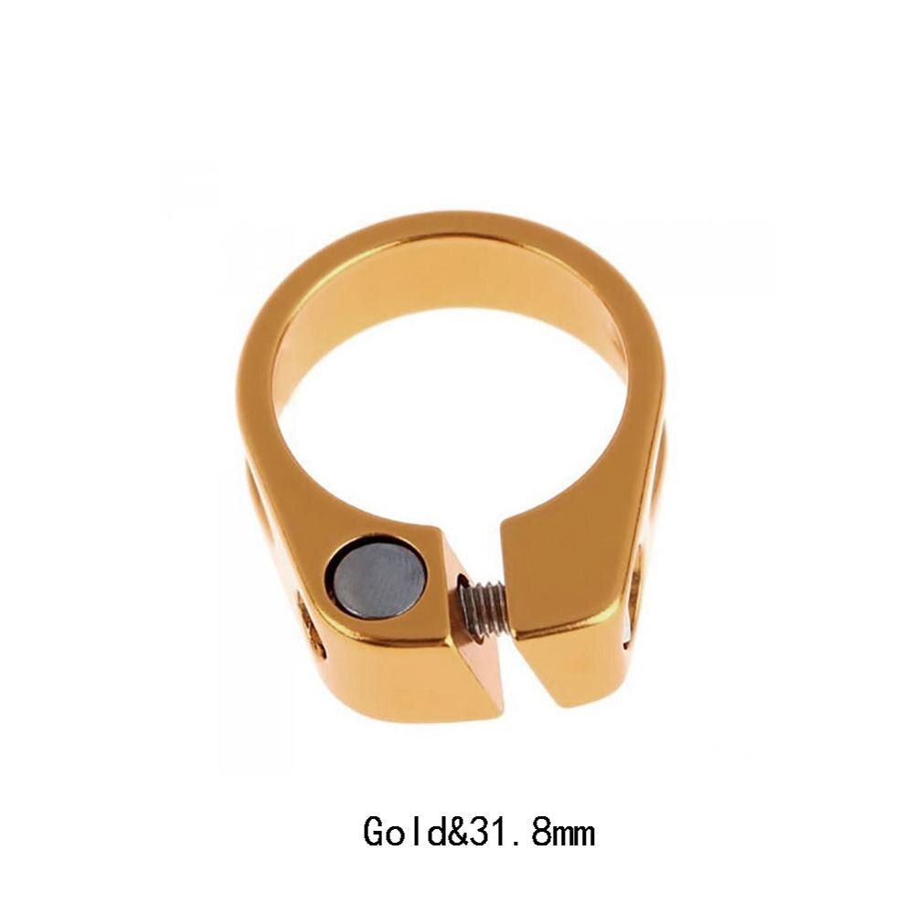 31.8/34,9mm Aluminium Rohr MTB Bike Fahrrad Sattel Sitz Clamp Fit für 27,2mm Sattelstütze Radfahren Teile abrazadera pecas de bicicleta: Gold 31.8mm