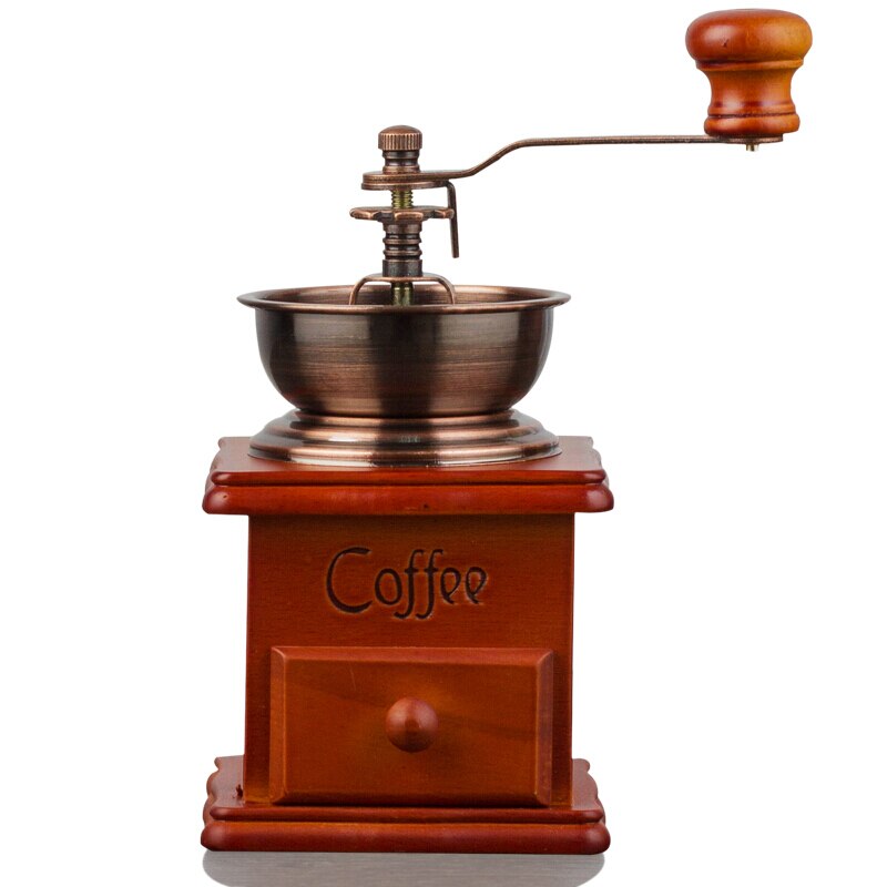 Retro Hand-Cranking Coffee Bean Grinder Vintage Manual Flour Mill Hand-Grinding Machine