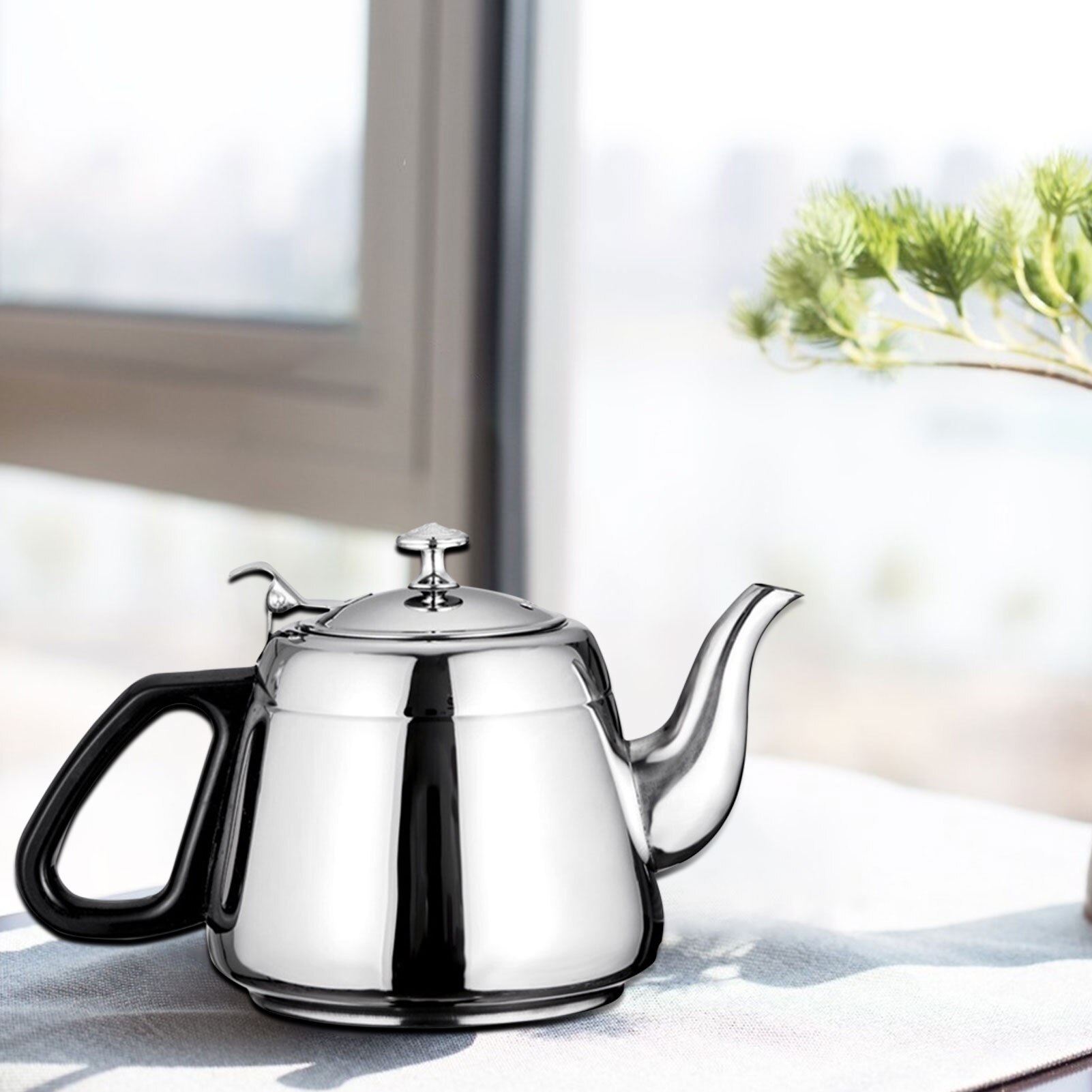 2L Stainless Steel Tea Kettle Food Grade Tea Pot With Heat-Proof Handle - Stovetop Suitable For All Heat Sources