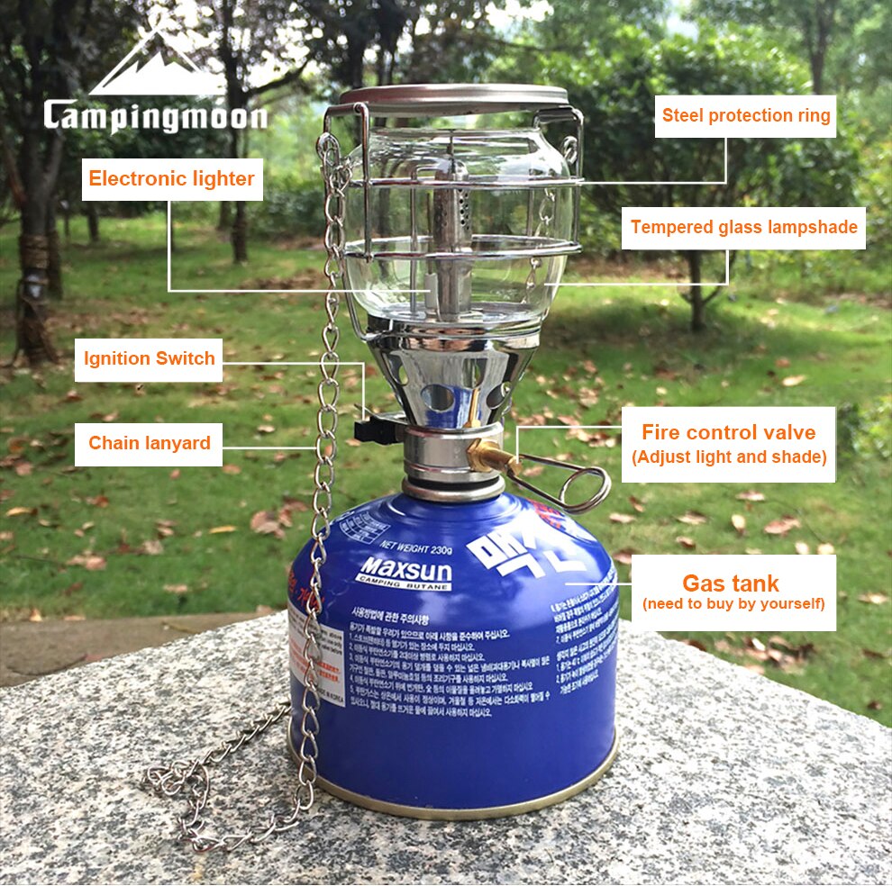 Medio Portatile di Campeggio Esterna della Lampada A gas Luce Della Lanterna Della Tenda Della Lampada di Riscaldamento tutto'aperto