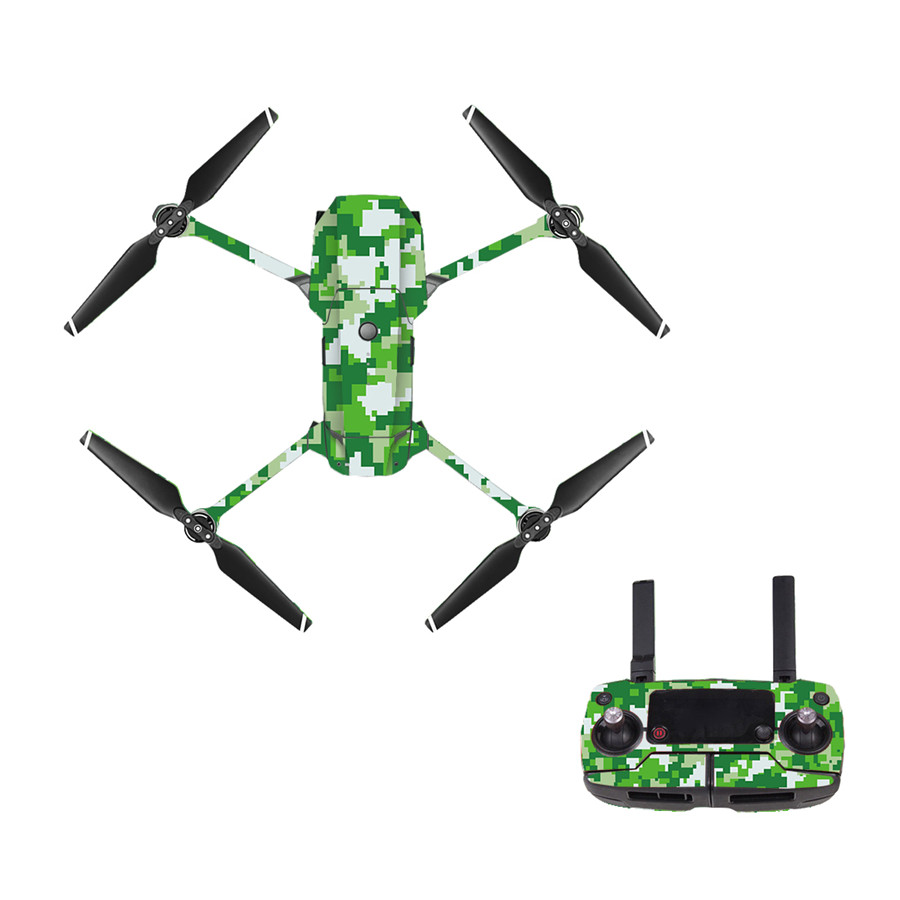 Calcomanía de camuflaje de 17 estilos para Dron DJI Mavic Pro, control remoto, 3 baterías, película de protección