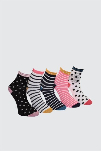 Trendyol Printed 5'li Package Knitted Socks TWOAW21CO0138: Default Title