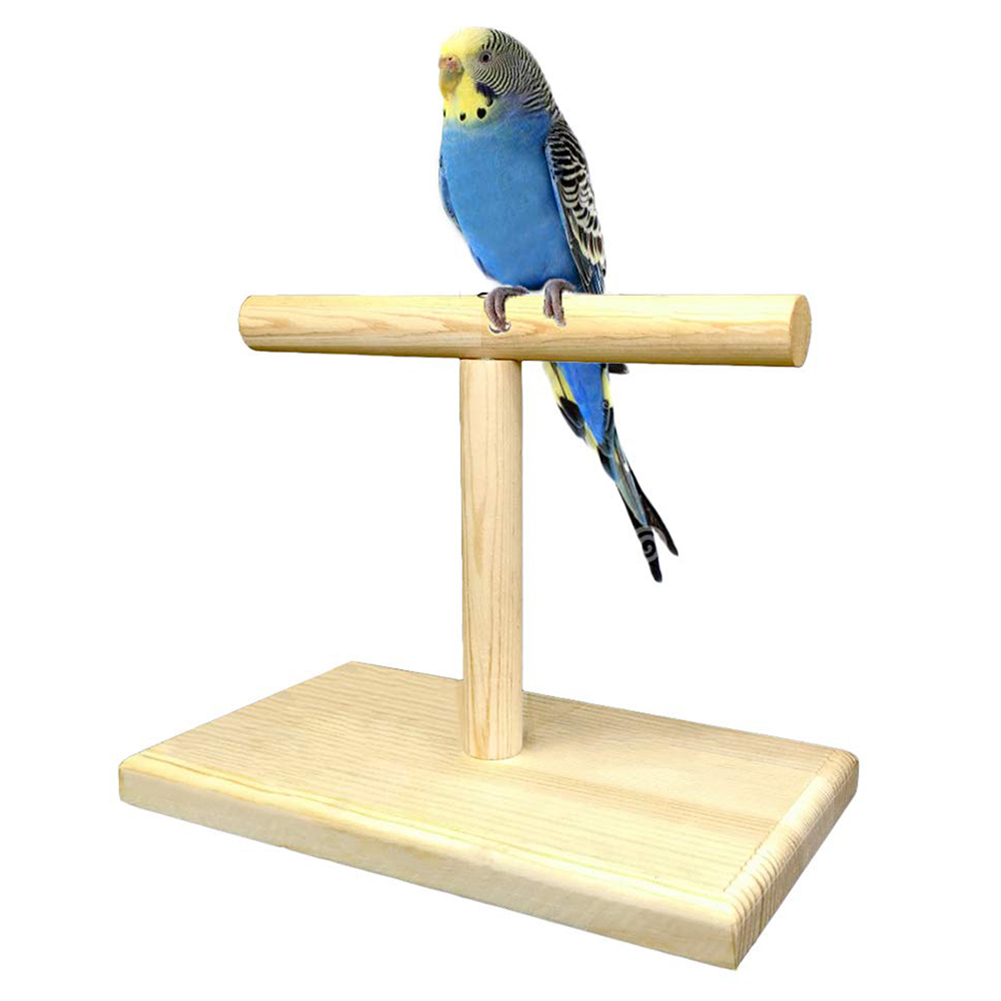 40 # portátil pájaro de madera loro entrenamiento Spin soporte de percha patio plataforma juguete de entrenamiento soporte para pájaros