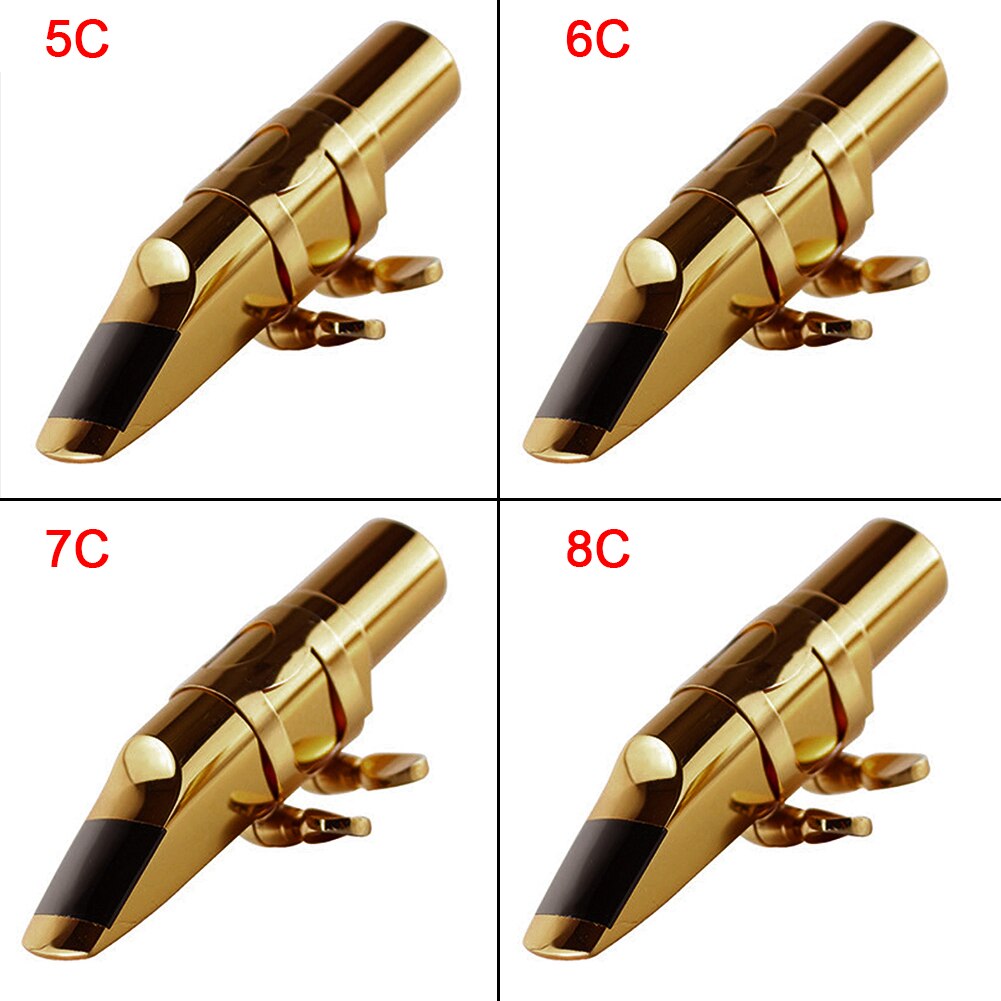 Sound Nozzle Accessories Saxophone Mouthpiece Metal Practical With Cap Tone Alto Sax 5C/6C/7C/8C