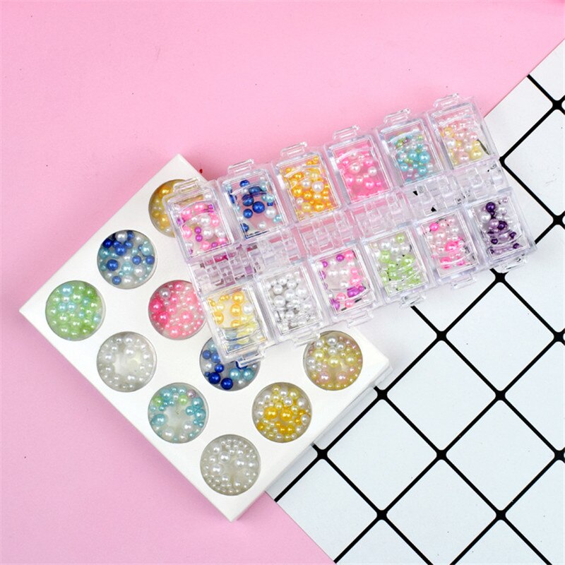 12 Gaten Slime Zachte Aardewerk Fruit Slice Pearl Sequin Sprinkles Filler Kinderen Speelgoed Boetseerklei Diy Accessoires Nail Art Tips