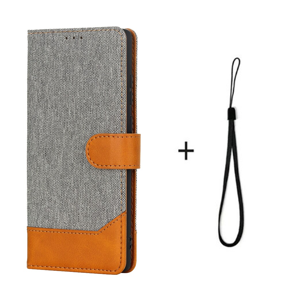 Portemonnee Boek Case Voor Xiaomi 11 Lite 5G Ne Cover Leather Card Stand Phone Protector Shell Etui Voor Xiaomi 11 Lite Ne Flip Cases: BW Gray Strap