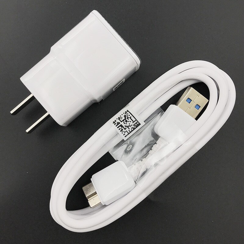 Adaptador de pared con enchufe europeo, Cargador USB y Cable de carga Micro USB 3,0 de 1M para Samsung Galaxy S5 Note 3 G900 N9002 N9008: US Charger and Cable