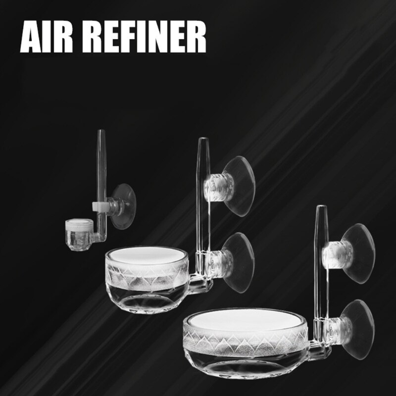 Grass Tank Fish Tank CO2 System Bubble Diffuser Air Refiner Arcylic Tube with Suction Air Stone Disk Oxygen Diffuser