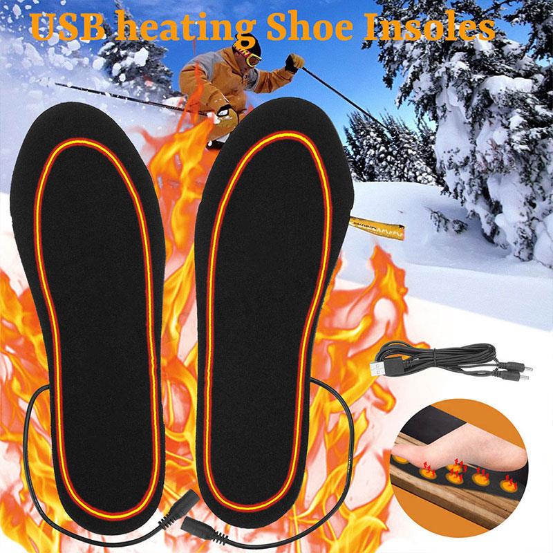 Warm Houden Verwarming Verwarmde Schoenen Inlegzolen Heater Inlegzolen Usb Opladen Black Winter Sok Warmer Inlegzolen Elektrische Voet Verwarmde