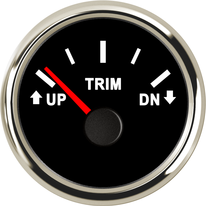 52mm up dn trim mätare 0-190 ohm båt trim mätare marin trim tilt indikator för inombords utombordsmotor bil motorcykel trim mätare: 800-00074