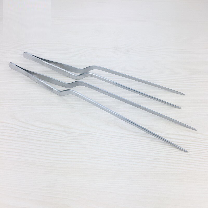 Multiple specifications Chef Plating Tweezer Tongs Serving Presentation Stainless Steel Offset Chef Kitchen Tool