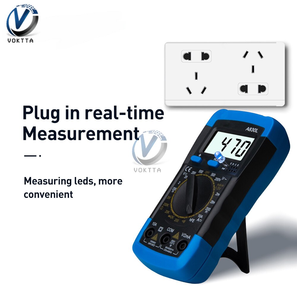 A830L Digitale Lcd Multimeter Draagbare Handheld Ac Dc Voltage Diode Freguency Multitester Voltmeter Amperemeter Tester Gereedschap