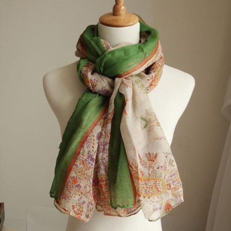 Casual Zachte 170*80 cm Vrouwen Gedrukt Voile Sjaal Strand Lange Sjaal Wrap Grote Sjaal Sjaals Vrouwen Accessoires vrouwelijke