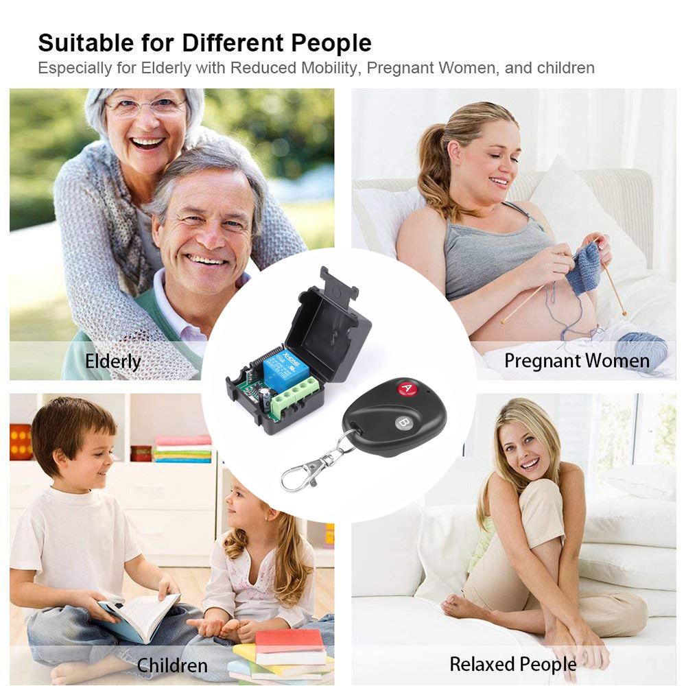 kebidu Wireless Remote Control Switch Remote Controller DC12V 10A 433MHz Telecomando Transmitter with Receiver