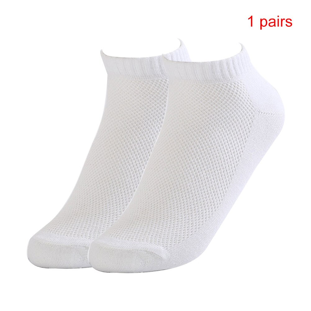 Calcetines deportivos de corte bajo para hombre, calcetín suave, transpirable, para caminar, correr, tenis, mezcla de algodón, 1 par/5 pares, #2