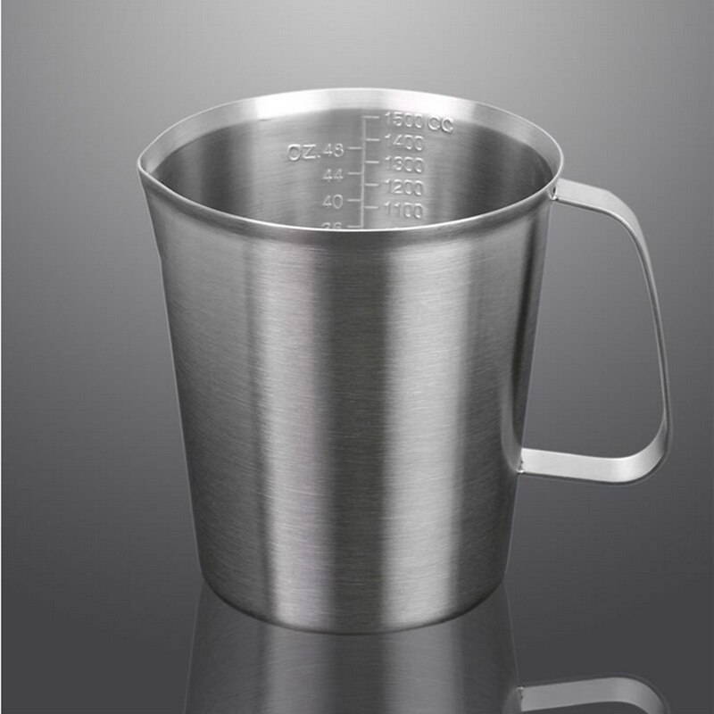 Ruostumaton teräs maidonvaahdotuskannu cappuccinon maidon valmistus tee kahvi maitokuppi maidonvaahdotuskannu: 1500ml