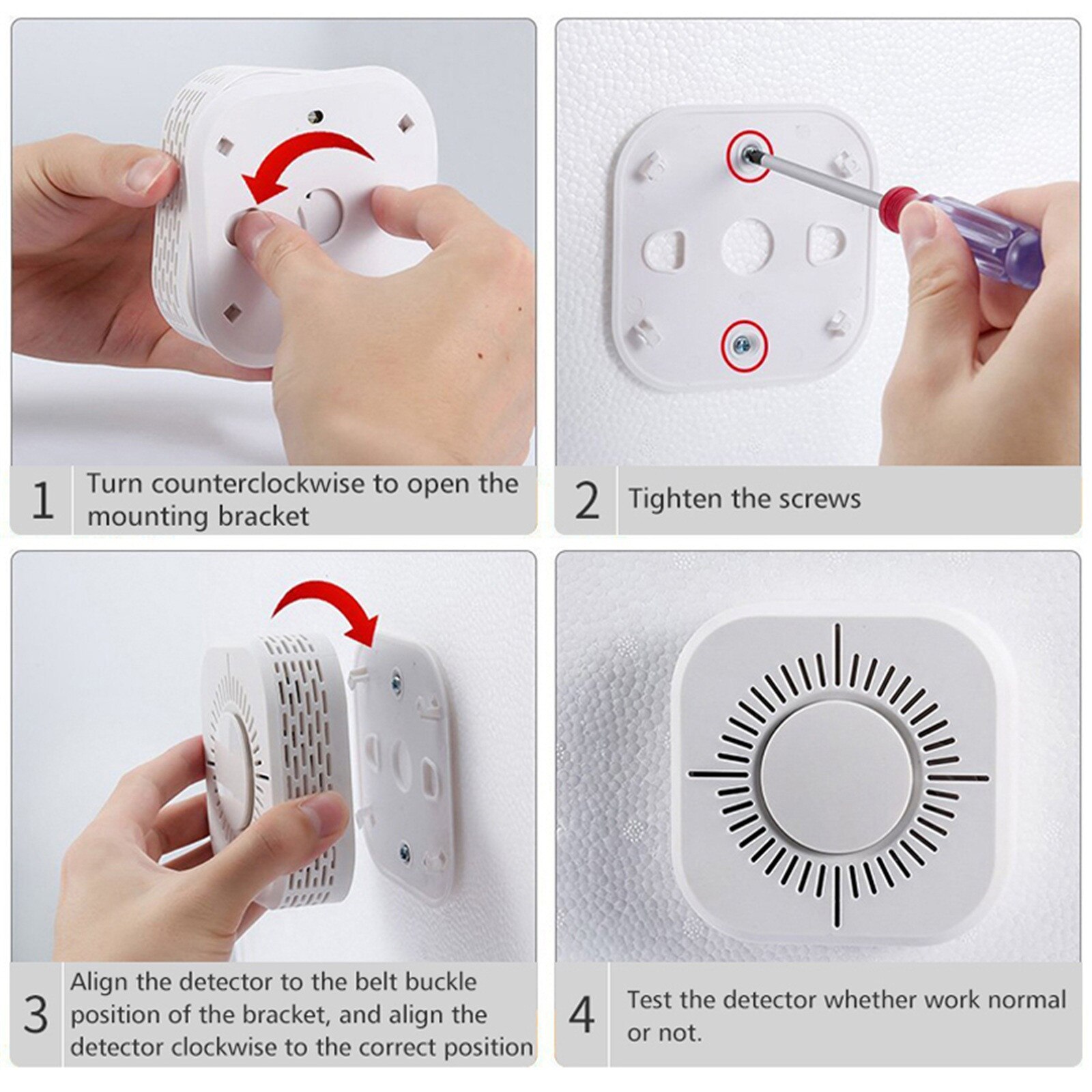 Tuya WiFi Smoke Alarm Fire Protection Smoke Detector Smokehouse Combination Fire Alarm Home Security System Firefighters