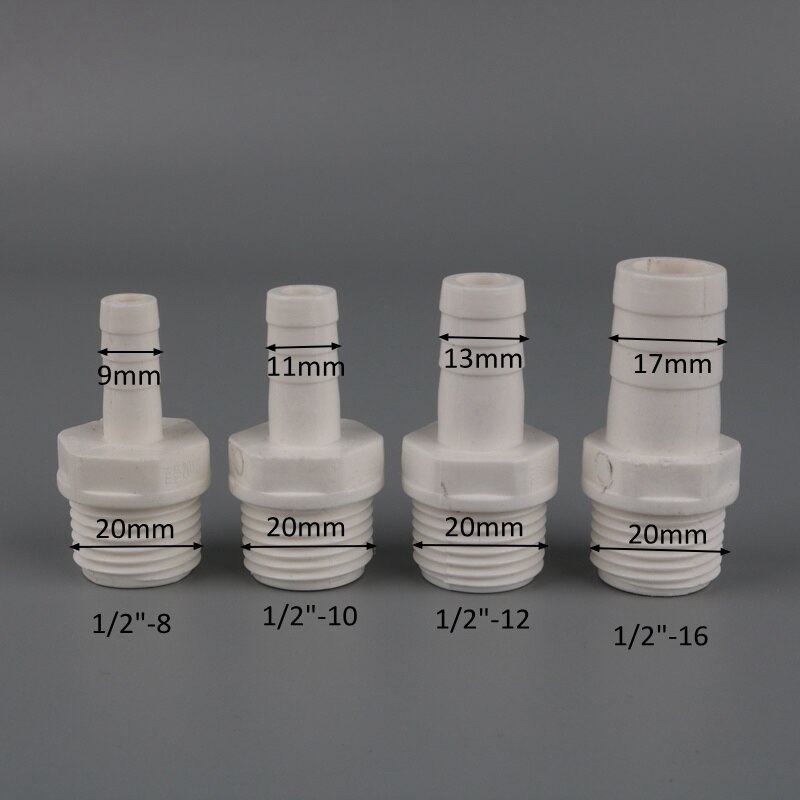 Raccord De Tuyau D'Arrosage 1/2" – Adaptateur PVC 12 Mm – Pour Réparation Ou Extension De Tuyau - 8