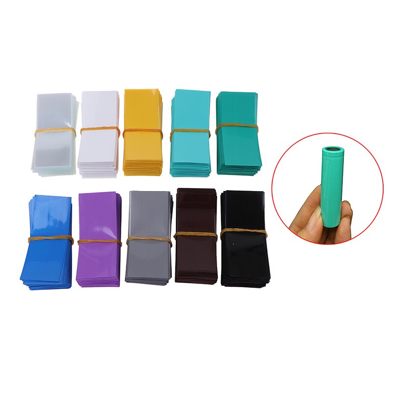 100 sztuk/partia bateria litowa enkapsulacji rury 18650 dedykowane rurki termokurczliwe Wrap izolowane odnowić pokrywa skóry folii pcv
