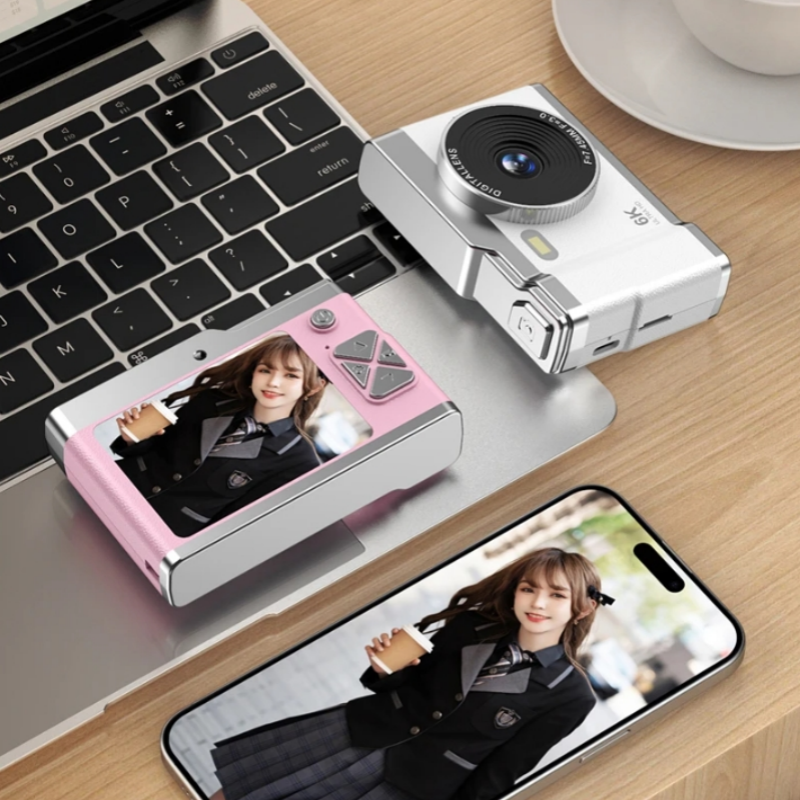 Xiaomi 6k hd câmera digital 2.4in display ips 8x zoom 64mp câmera de vídeo com luz de preenchimento 4k câmera selfie para crianças estudantes adolescentes