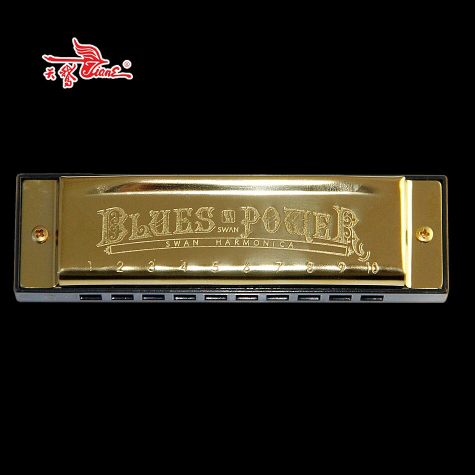 Diatonisk blues munnspill  / 10 hulls munnspill med 20 toner messing reed blues harmonikon / c nøkkel munnorgan
