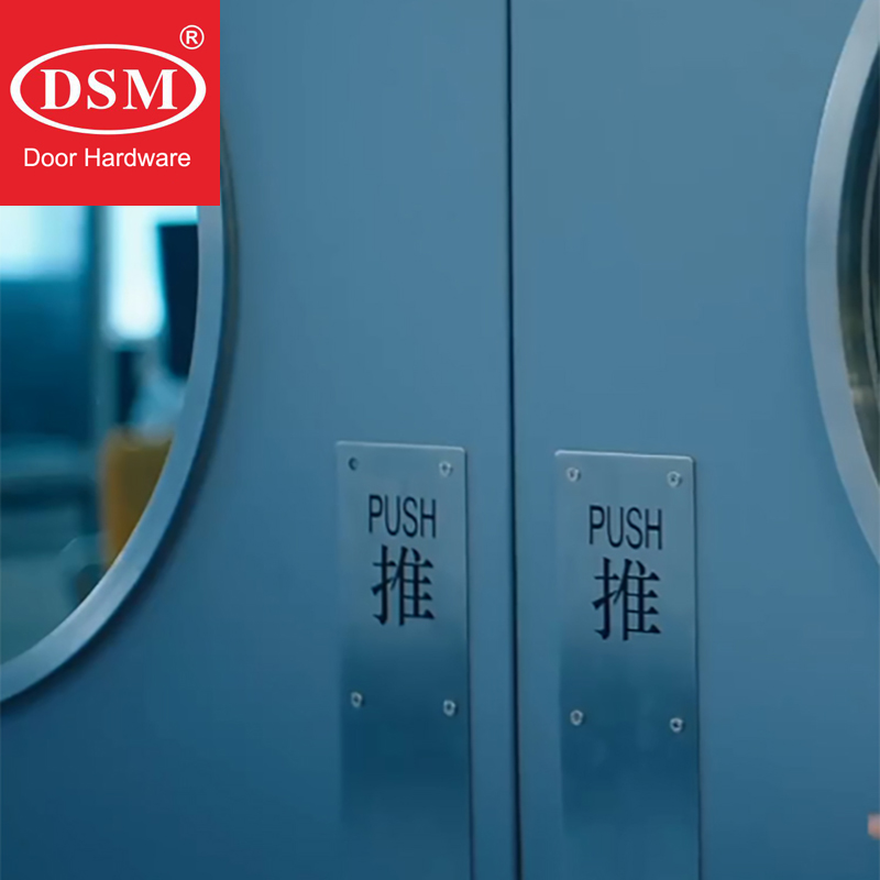 SUS304 Stainless Steel Door Handle Push Pull Sign On Plate For Lab/Office/Hospital Doors of Wooden/Metal Doors PA-378-1CD