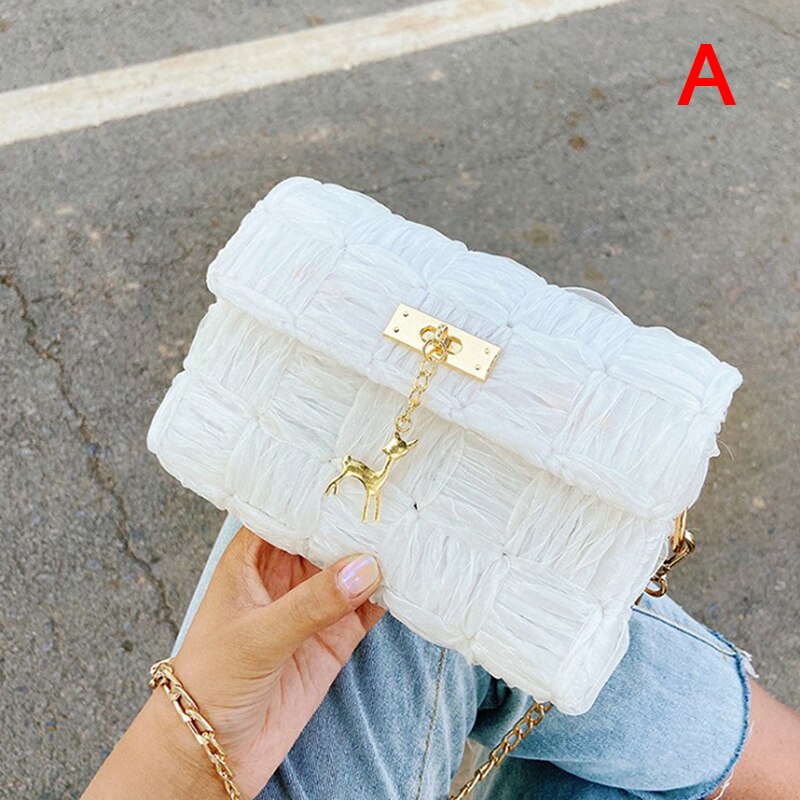 1 Sets Net Cover Gauze Woven Shoulder Bag Plastic Female Handmade DIY Handbag Bag Accessories: A