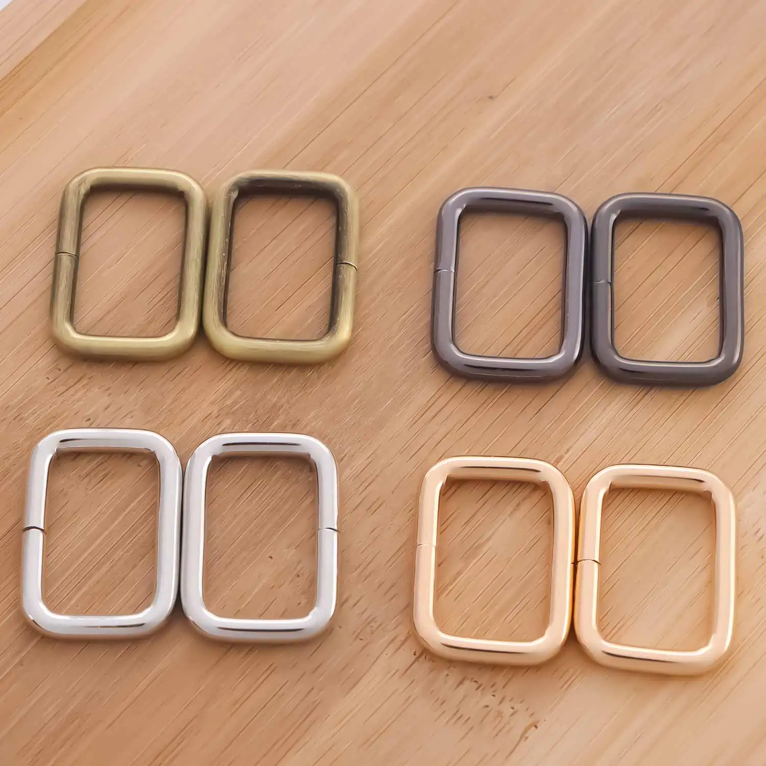 5 stks Metalen Rechthoek Ring Singels Gesp Metalen Ringen voor Tas Portemonnee Ring voor Riem Riemen Gespen Vierkante Ring