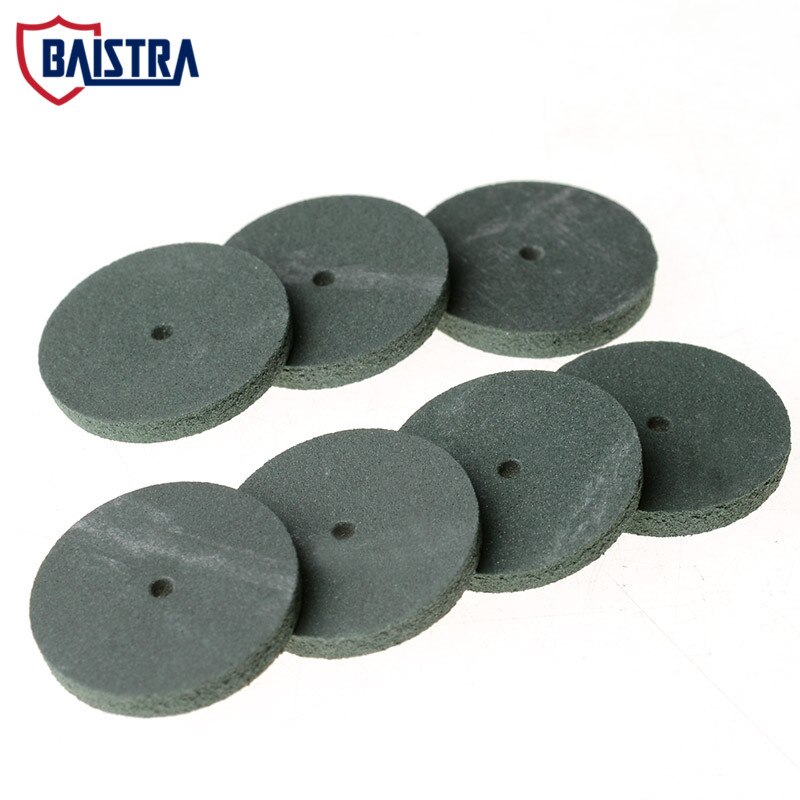 100 Pieces Dental Lab Rubber Polishing Wheels Silicone Polishers Green 22*3mm Grit Coarse Mid