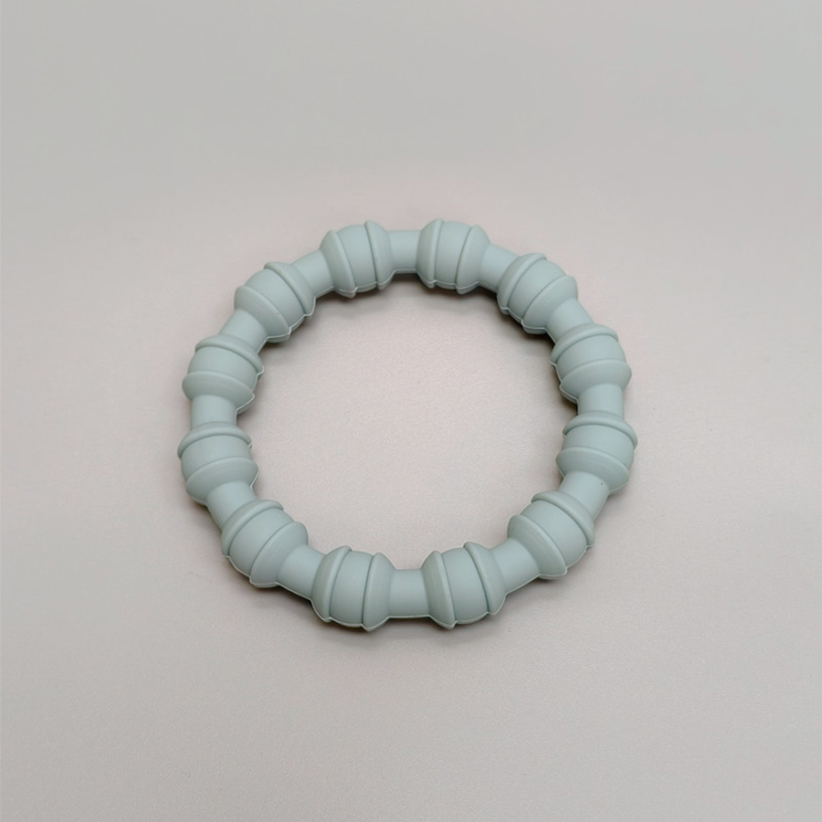 Siliconen bijtspeeltje Armband Siliconenmateriaal Verlicht tandjesongemak Ideaal voor kinderen Perfect vakantiecadeau: groen
