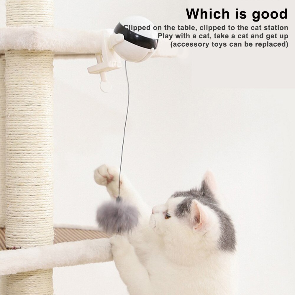 Kat trianing legetøj elektronisk kattelegetøj yo-yo løftebold elektrisk skælven roterende interaktivt puslespil kæledyrs legetøj kæledyrsartikler