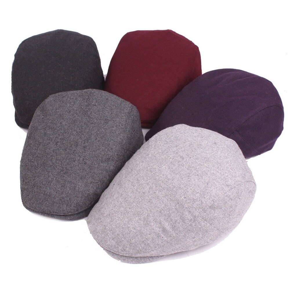 SLECKTON Men Flat Cap Herringbone Berets Caps for Men's Casual Peaked Caps Retro Newsboy Cap Cabbie Hats Casquette Gatsby Gorras