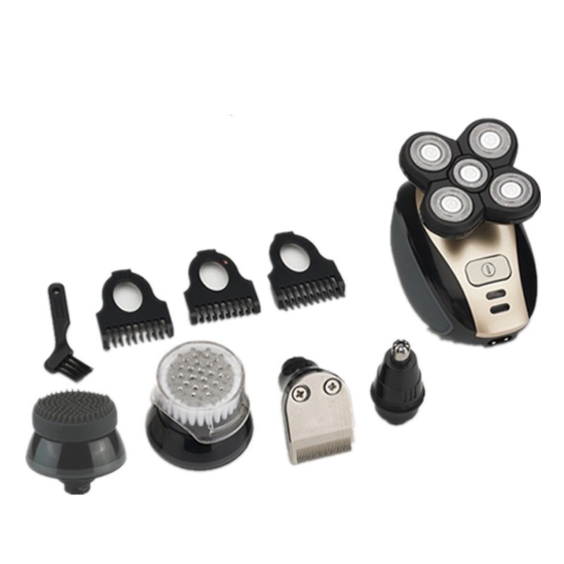 5 In 1 Multifunctionele Elektrische Scheerapparaat Nat Droog Voor Mannen Scheerapparaat Oplaadbare Bald Head Scheren Machine Baard Trimmer: Shaver set