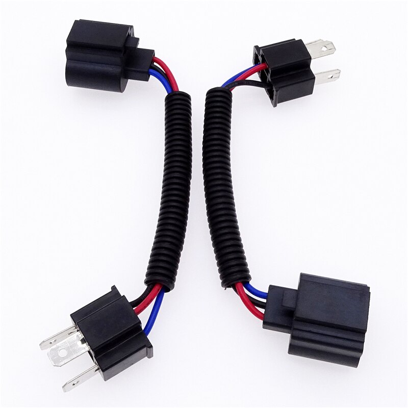 1 par sele adapter forlygte konvertering kabel ledningsstik stik til pigtail wire til  h4 han til  h13 bil usb stik