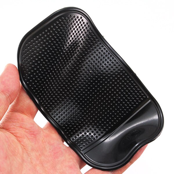 Zwarte Pad Auto Anti Slip Mat Auto Elektronica Silicagel Sticky Pad Mobiel Anti Slip Non Slip Mat Voor Mobiele telefoon: Black