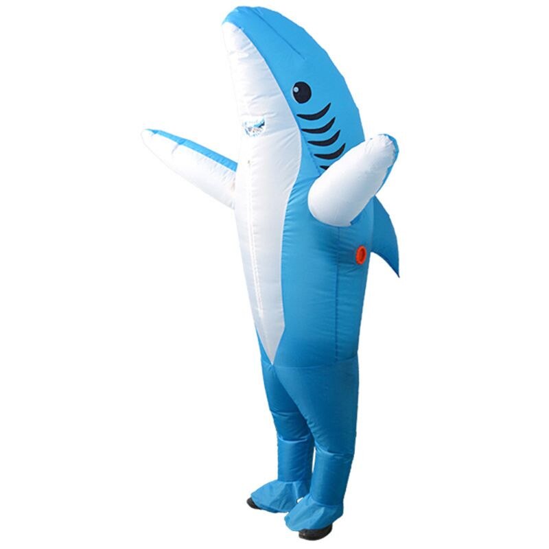 Inflatable Costume Blow up Costume Shark Game Fancy Dress Halloween Jumpsuit USB