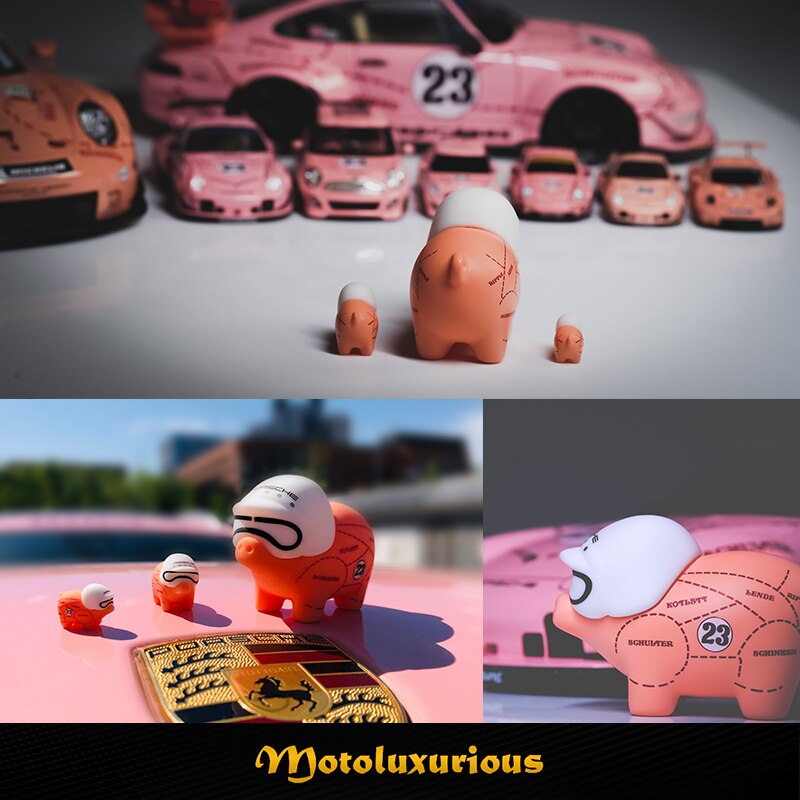 Pink pig super cute doll 64 / 43 / 18 ratio silica gel color box packaging can be placed