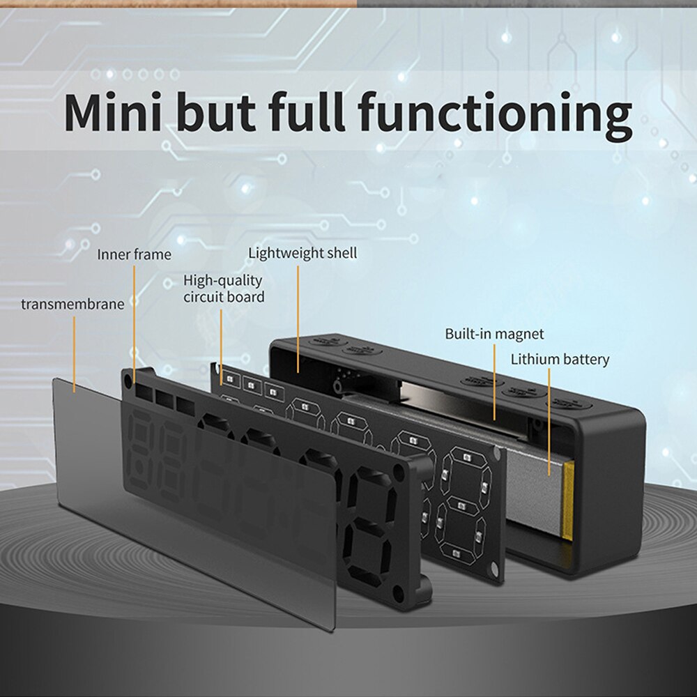 Mini Gym Timer Rechargeable Stopwatch Portable Countdown/up Clock with Magnetic Back for Home Gym Fitness Training