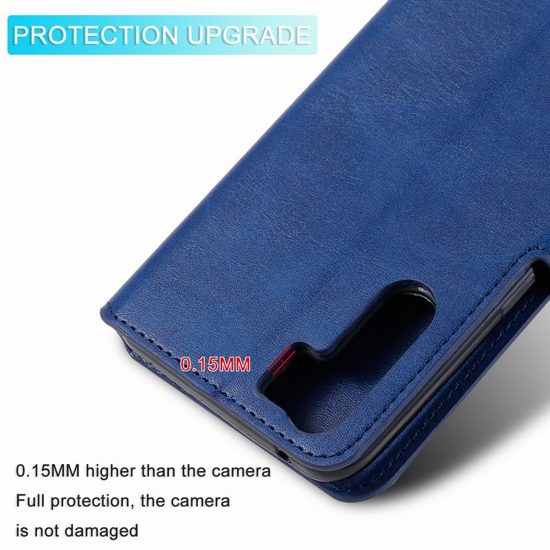 Funda de cuero para OPPO A91 A31 , Funda con tapa magnética a prueba de golpes, Funda Lisa para tarjetas, OPPO F15 A8, 360
