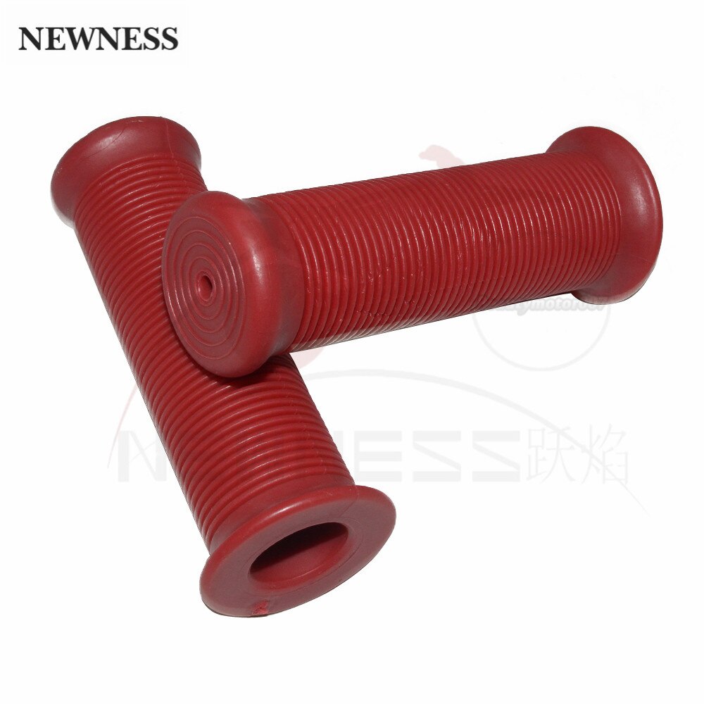 1 paio 25mm 28mm manopole Vintage manopole moto universali in gomma manopole manopole Bar End per Cafe Racer Bobber Custom: Red
